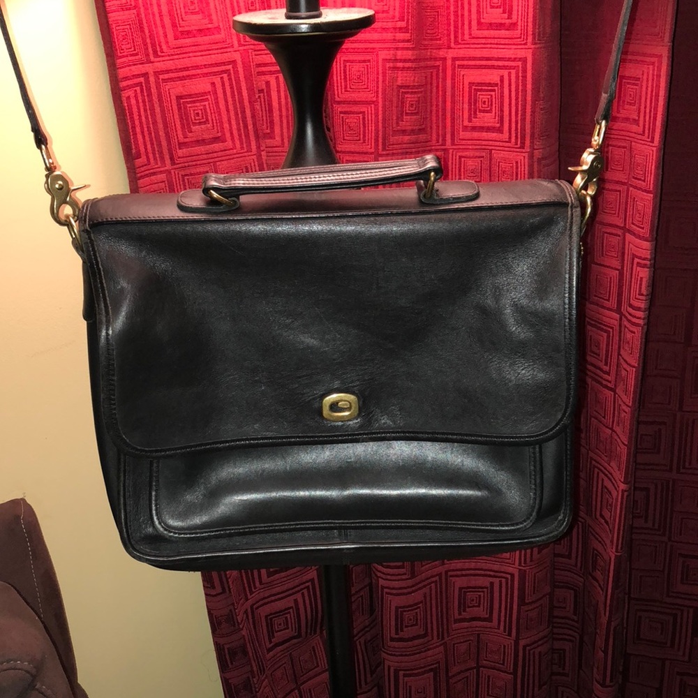 Coach Black unisex brief case Mint condition